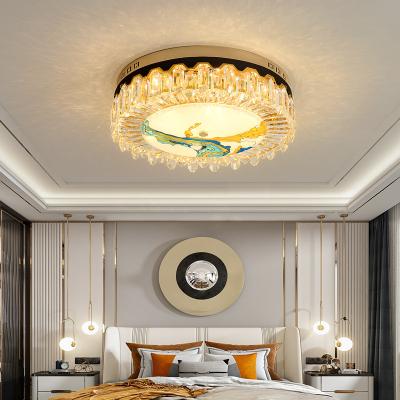 China Zhongshan Gold Modern Living Room Flush Mount Ceiling Lamp Gold Nordic Round Cheap Led Indoor Ceiling Lamp Lighting for sale