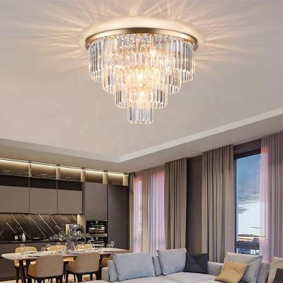 China Modern New design pendant lights fixture lamp elegant art decoration led hanging lamps luxury modern k9 crystal lights ceiling lamp for sale