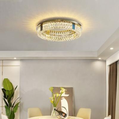 China Best Selling Luxury Modern Crystal Gold Large Stainless Steel LED Lamp Chandelier Lighting For Living Dining Room Ceiling Lamp for sale