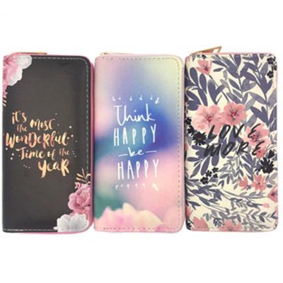 China Hot Selling Waterproof Long Purse Women's Long Wallet Flower Multi-Position Wallet Flower Clutch for sale