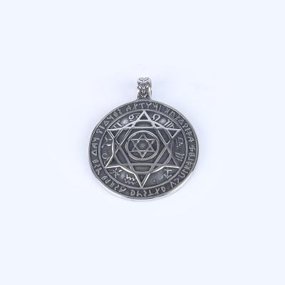 China Vintage Fashion Magen Stainless Steel Star Of David Judaica Jewish Charm Pendant For Man Women for sale