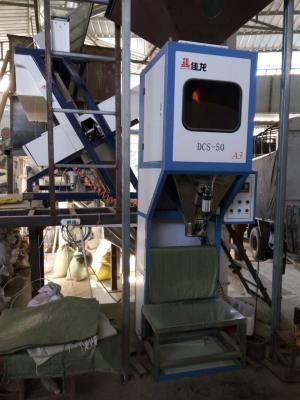 China Double Station Semi Auto Filling And Sealing Machine / Grain Bagging Machine for sale