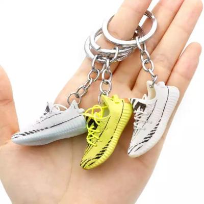 China High Quality Soft Cute 3D Sneaker 1/6 Rubber Shoes aj Yeezy PVC Llaveros Jor Dan Key Chain Dip Shoe Key Chain Accessories for sale