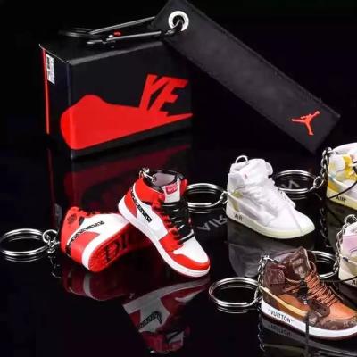 China New Arrival Jor Dan Rubber Key Chain 3d Mini Sneaker With High Popularity for sale