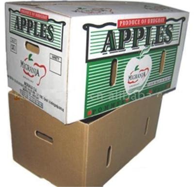 China Apple Carton Box with Lid Perforated Carton Box for Fruit Packaging for sale