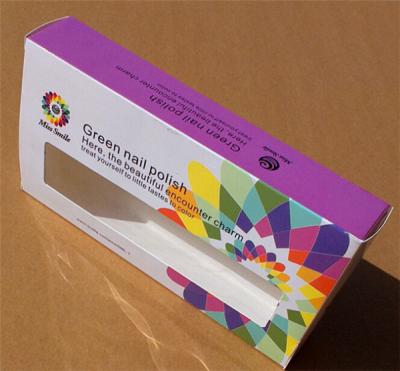 China FEFCO 0211 Paper Color Box for Glass Bottle Nail Polish Gift Packaging for sale