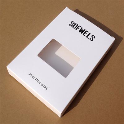 China Men's Underwear Paper Packaging Box with Clear Window for sale