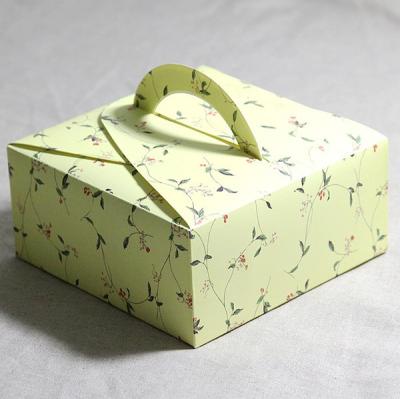 China Food Box Packaging Small Cake Box with Handle for sale