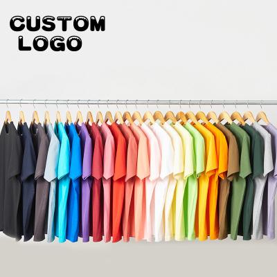 China Breathable Custom Logo 250 gsm 100% Cotton Shirts Men High Quality Oversized Tshirts Wholesale Men Drop Shoulder Plain T-shirt for sale