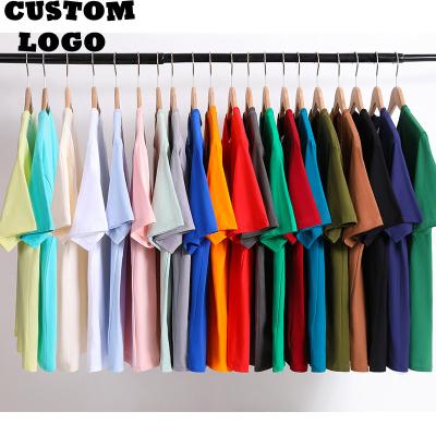 China Breathable Wholesale 100% Cotton 230 gsm Casual and Comfortable Loose Oversized Men's and Women's Cotton T-shirts for sale