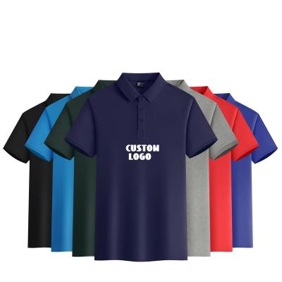 China Breathable 2023 Hot Sell Customization Embroidery Logo Men's Blank Golf Polo Shirt Cotton Polyester Quick Dry Breathable Polo T Shirts for sale