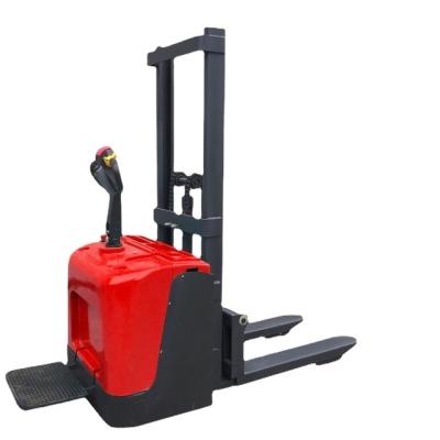 China Factory Sale Full Electric Stand On Stacker Pallet Trucks Forklift For Sales for sale