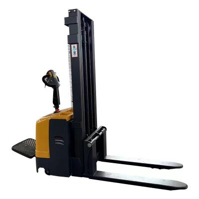 China Fine Quality Portable Electric Pallet Truck Stand On Stacker Pallet Truck Forklift for sale