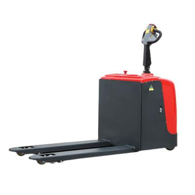 China Electric Stand On Pallet Jack Cargo Stand On Riding Pallet Trucks Forklift for sale