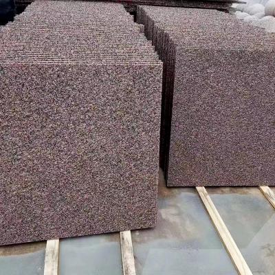 China China Traditional Granite Flooring Dyed Red Granite Slab Stone for sale