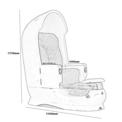 China Foot Spa Chair Egg Shaped Spa Salon Foot Massager Pedicure Chair for sale