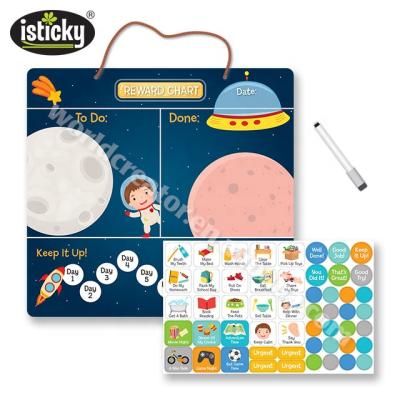 China Stickers are removable double-sided kids learning reward planner board reward hanging chart for sale