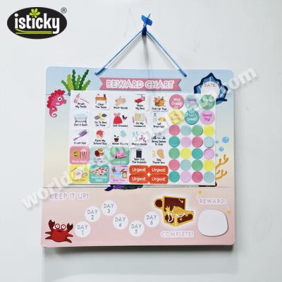 China Stickers are Removable High Quality Reusable Reward Chart Learning Board for Kids Rewarding Behavior Chart for sale