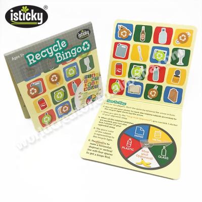 China Stickers are removable educational board game recycle bingo travel games for sale