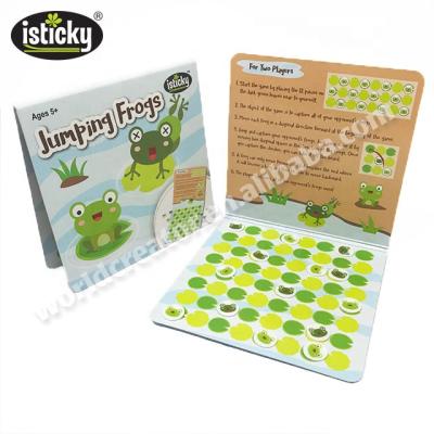 China Stickers are removable kids travel games checkers jumping frogs board game for sale