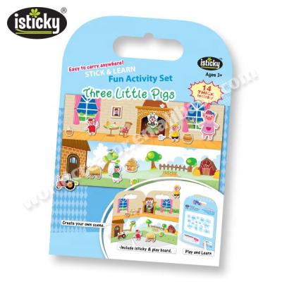 China Stickers are removable custom game board tape small sticker three pigs for sale