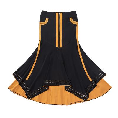 China Special Design Women's Skirts Breathable Luxury Clothing Contrast Y2k Zipper Skirt Color Midi Skirt Female Vintage High Waist Asymmetrical Long for sale