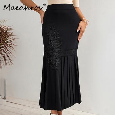 China MAEDHROS Breathable High Quality Maxi Skirts For Women Wedding Party Special Luxury Long Women Pleated Skirt Designs for sale