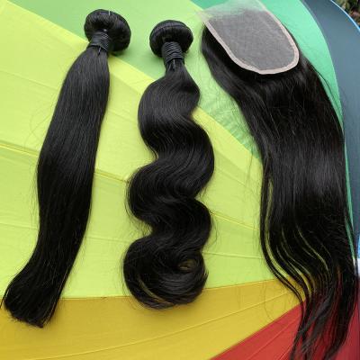 China Silky Straight Wave Drop Shipping Raw Cuticle Aligned Hair Brazilian Hair Extension Bundles 100% Hair Bundles With Closure for sale