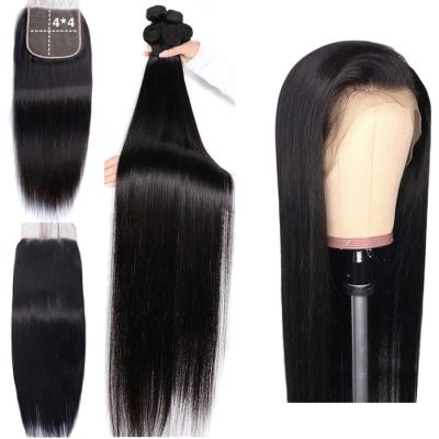 China Straight Peruvian Remy Hair Lace Frontal Wig Human Hair Wigs Straight Lace Front Wigs Pre Plucked 4x4 Closure for sale