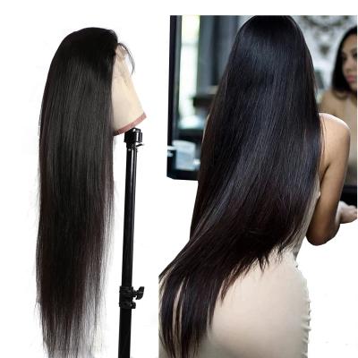 China 13x4 Lace Front Wigs Pre Plucked Glueless Brazilian Straight Human Remy Hair Wig 150% Lace Front Headband for sale