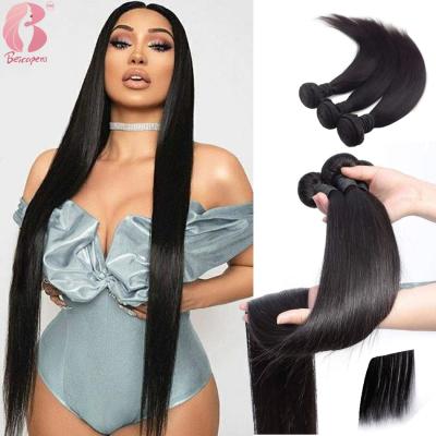 China St 3 Bundles Double Weft Straight Human Hair Bundles Brazilian Remy Hair For Black Women Extensions for sale