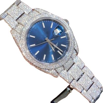 China Day/Date Iced Out Watch Sapphire Glass Forsining Mens Watch Moissanite For Man for sale