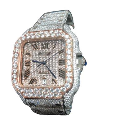 China Luxury Jewelry Watch Moissanite Diamond Watch Chinese Hip-Hop Custom Day/Date Jewelry for sale