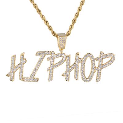 China Number letter...Personality explosive pendant trend hip-hop letter flower combination letter splicing pendant necklace for sale