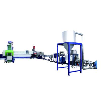 China Horizontal Plastic Pelletizing Recycling Machine Single Screw Extruder Machine Two Stage for sale