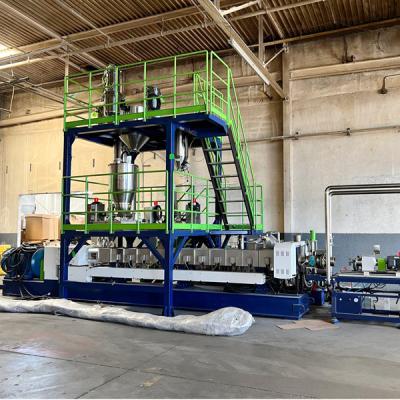 China Self Cleaning Plastic Pelletizing Equipment Single Screw And Twin Screw Extruder For Compounding And Modifying for sale