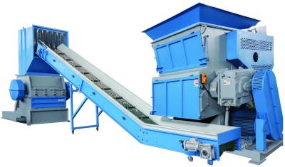 China PP Jumbo Bag / Lump Plastic Granulator geautomatiseerde Plastic Shredder Granulator 800kg/Hr Te koop