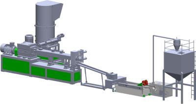 China Elektrische verwarming Polyester recycling machine Customized Pet Recycling Plant 500kg/Hr Te koop