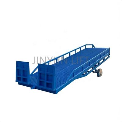 China Hotels 10 Ton Adjustable Height Forklift Container Dock Ramp Lift Machine Mobile Yard Loading Ramp for sale