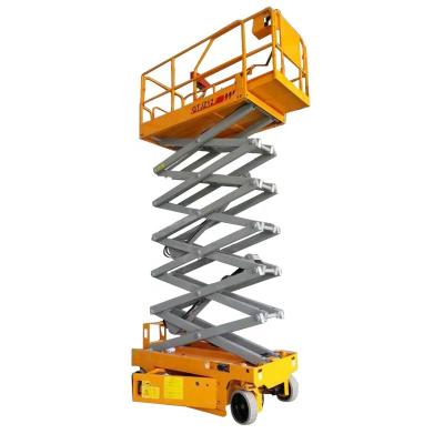 China Hotels battery power Self Propelled Scissor Lift Platforms Auto Drive Scissor Lifting Platform for sale