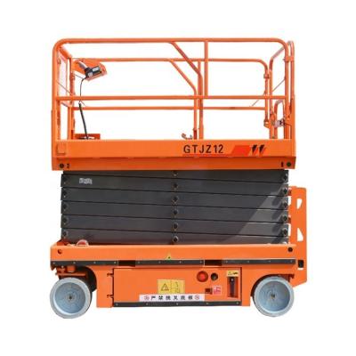 China Hotels Aerial Man Lift Electric Hydraulic Self-propelled Scissor Lift Battery Self-propelled Scissor Man Lift Platform for sale