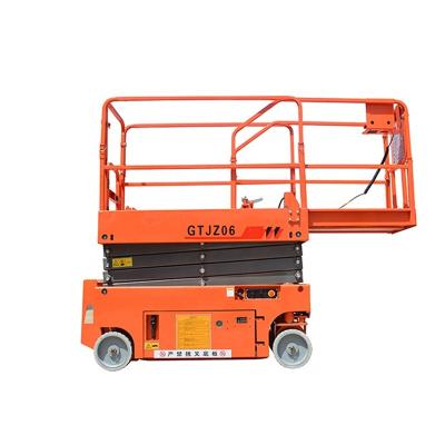 China Hotels 300kg 500kg Self-propelled Vertical Scissor Man Lift Hydraulic Mobile Aerial Scissor Lift for sale