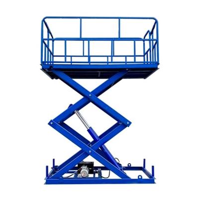 China Hotels 8ton Heavy Duty Scissor Lift Table Scissor Car Lift Platform Large Cargo Lift for sale