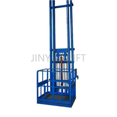 China Hotels 1ton Guide Rail Cargo Elevator Stationary Vertical Car Lift Platform for sale