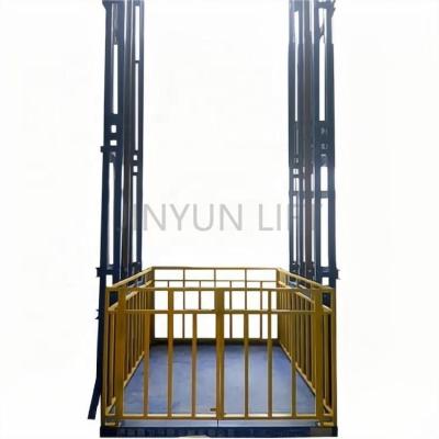 China Hotels Factory Direct Sale Vertical Goods Lift For Warehouse Hydraulic Guide Rail for sale