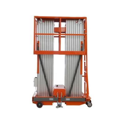 China Hotels 6m 150kg Telescopic Hydraulic Lift Tables Single Person Hydraulic Single Mast Lifts for sale