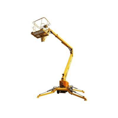 China Hotels Best Price Towable Trailed Hydraulic Boom Lift Machine Hydraulic Cherry Picker With Platform Rotation for sale