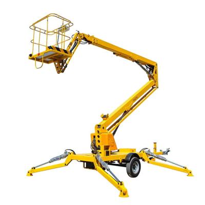 China Hotels Hot Sale 14m 200kg Aerial Work Boom Lift Platform  Hydraulic Boom Lift Cherry Picker For Factory for sale