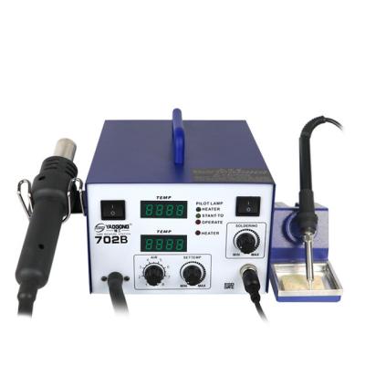 China Dual SMD Machine Repair Shops Digital Display Rework Station 2 in 1 Soldering Soldering Station with Air Hot Gun and Soldering Iron for sale