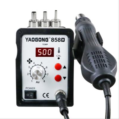 China Machinery Repair Shops YAOGONG 858D Digital Air Gun Smd Rework Station BGA Soldering Station 858D Digital For IC SMD Desoldering for sale